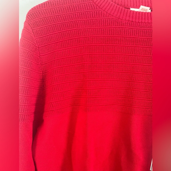 Cat & Jack Red Striped Boys Pullover Sweater Sz 10/12 NWT Crew Neck Jersey - Picture 6 of 11